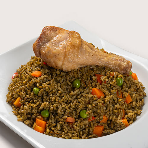 ARROZ CON POLLO + GASEOSA O AGUA + ENTRADA