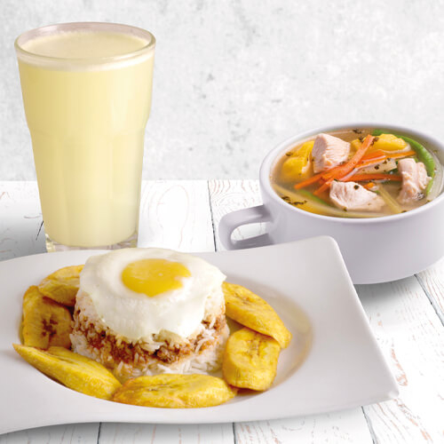 ARROZ TAPADO + GASEOSA O AGUA O REFRESCO + ENTRADA
