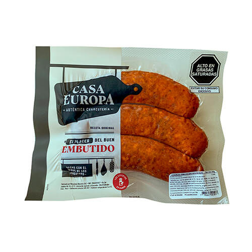 CHORIZO PRECOCIDO AHUMADO 3 UD. CASA EUROPA