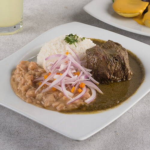 FREJOLES CON SECO + GASEOSA O AGUA + ENTRADA