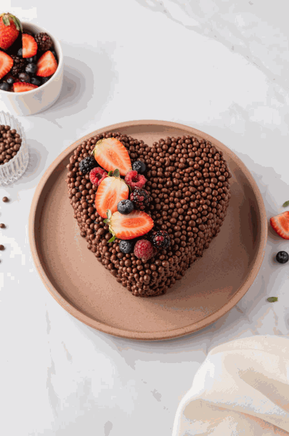 MINI TORTA DE CORAZÓN CHOCOLATE